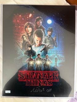 Millie Bobby Brown signed “011” Stranger Things Poster