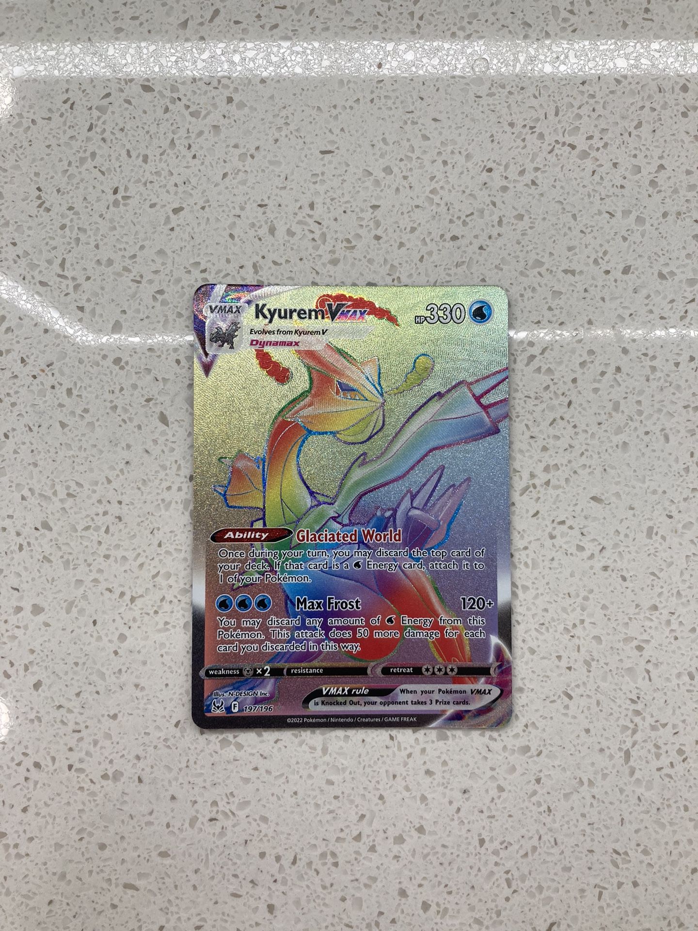 Pokemon Kyurem VMAX Rainbow Lost Origin Mint