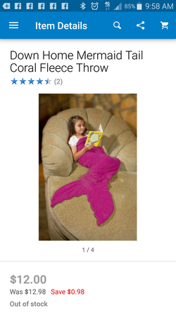 Rand new pink child's mermaid tail coral fleece