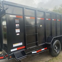 Dump Trailer En Venta Año 2025 7x14x4 16mil Libras De Soporte 