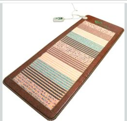 PHYMAT 5-Gemstone Far Infrared Heating Mat, Hot Stone Relaxation, 67x27in