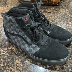 Vans Sk8 Hi Black And Grey Checkers 