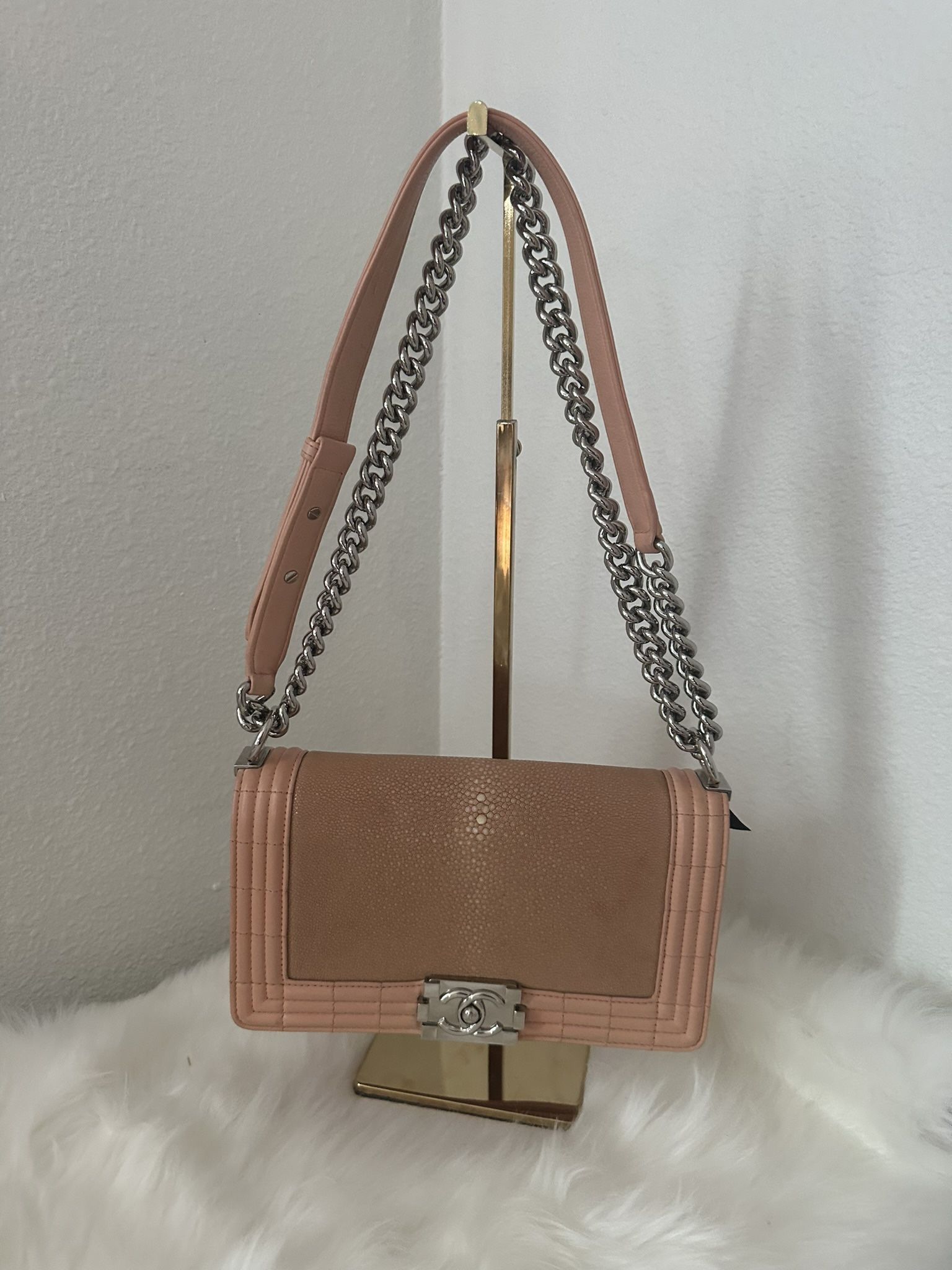 Chanel Leboy Pink Beige Bag