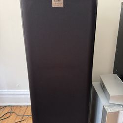 Two Vintage Sony 12’ 3 Way Speakers black