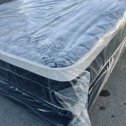 Queen Size Set Mattress 12" High Europillowtop And Orthopedic Brand New 