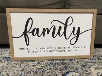 BRAND NEW FAMILY WALL DECOR 22x13