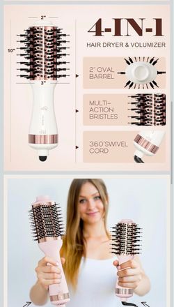 Dual Voltage Travel Blow Dryer Brush in one