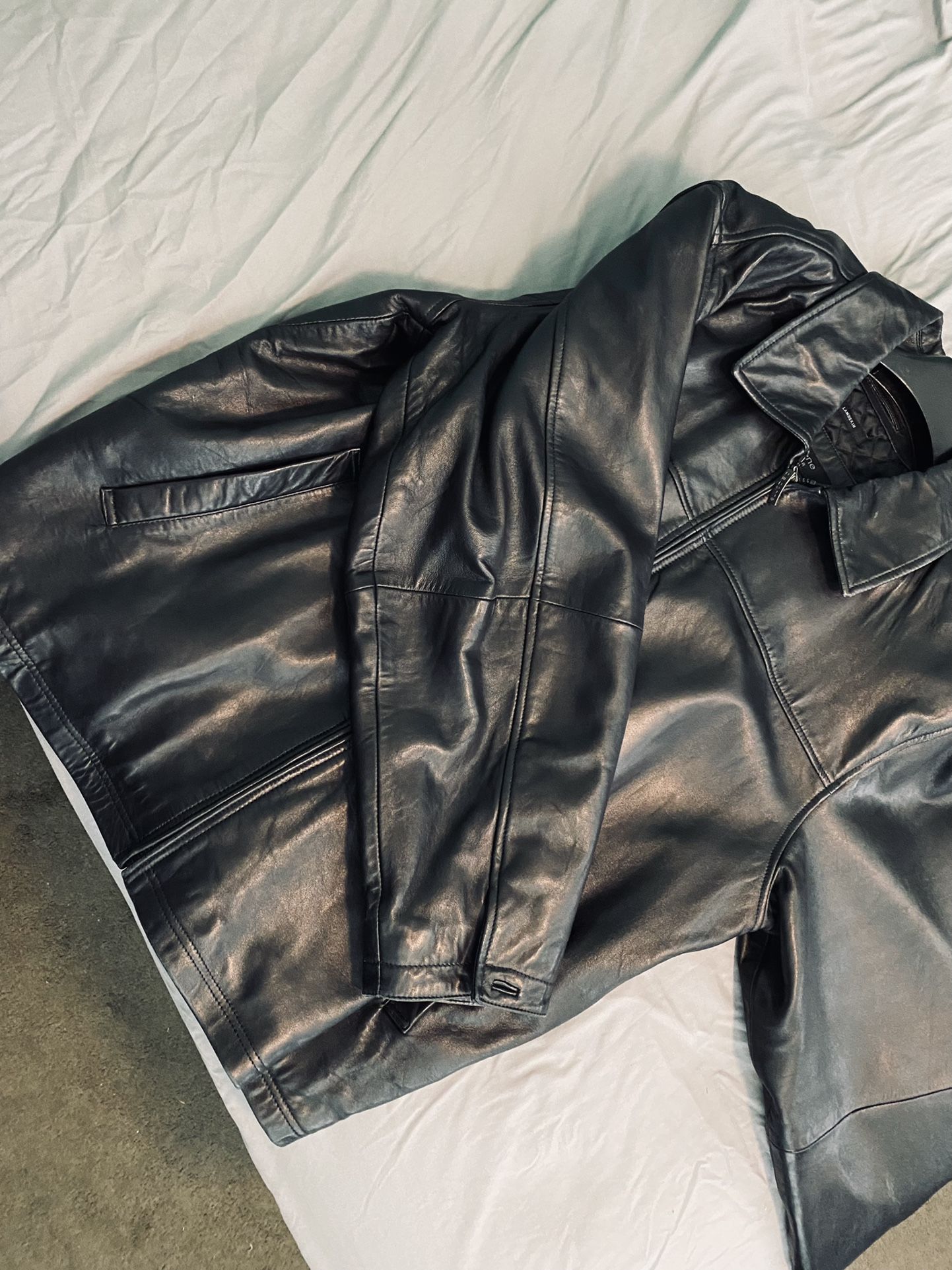 Lamb skin Leather Jacket $200