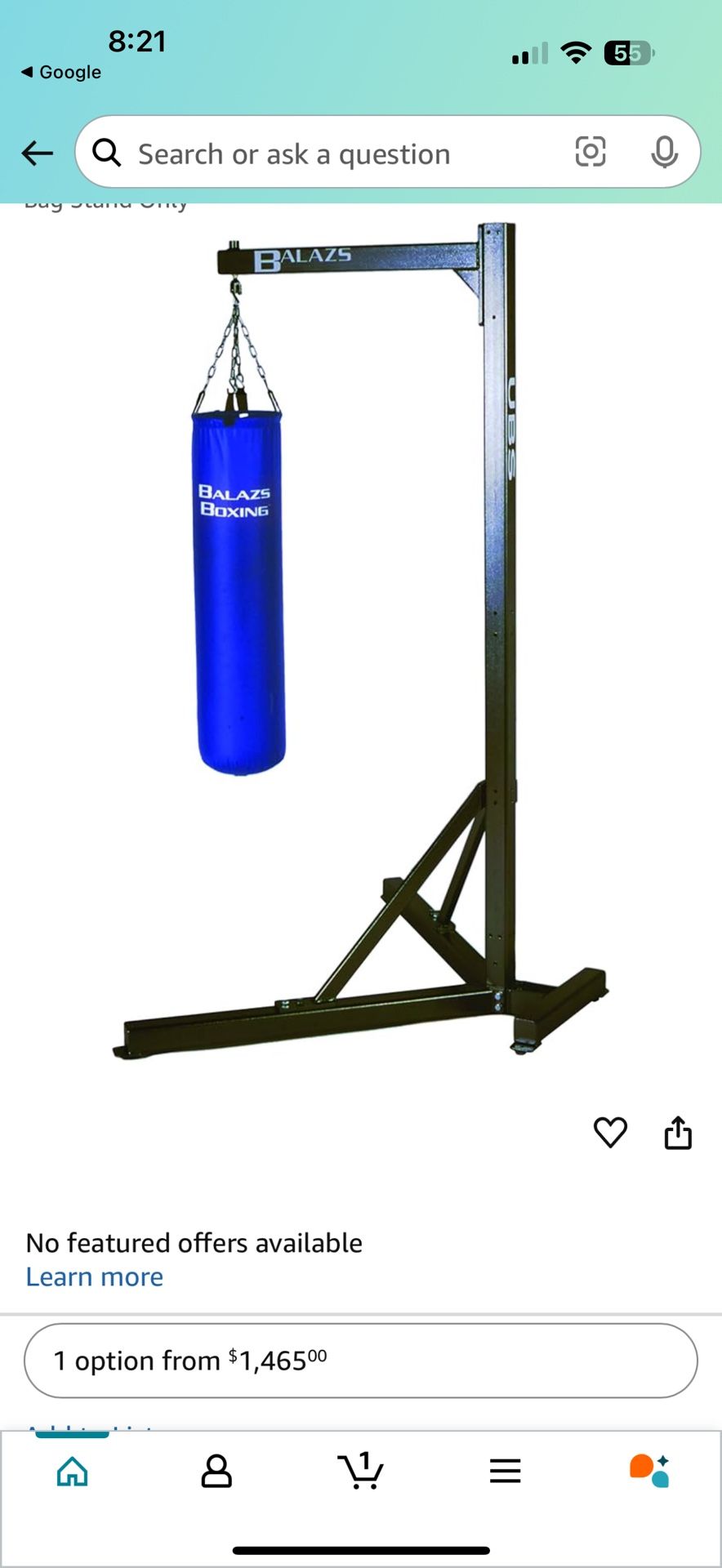 Balazs Heavy Bag Stand And Punching Bag