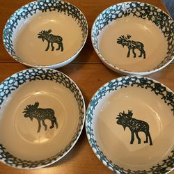Tienshen Folk Craft Moose Country Bowl Set 