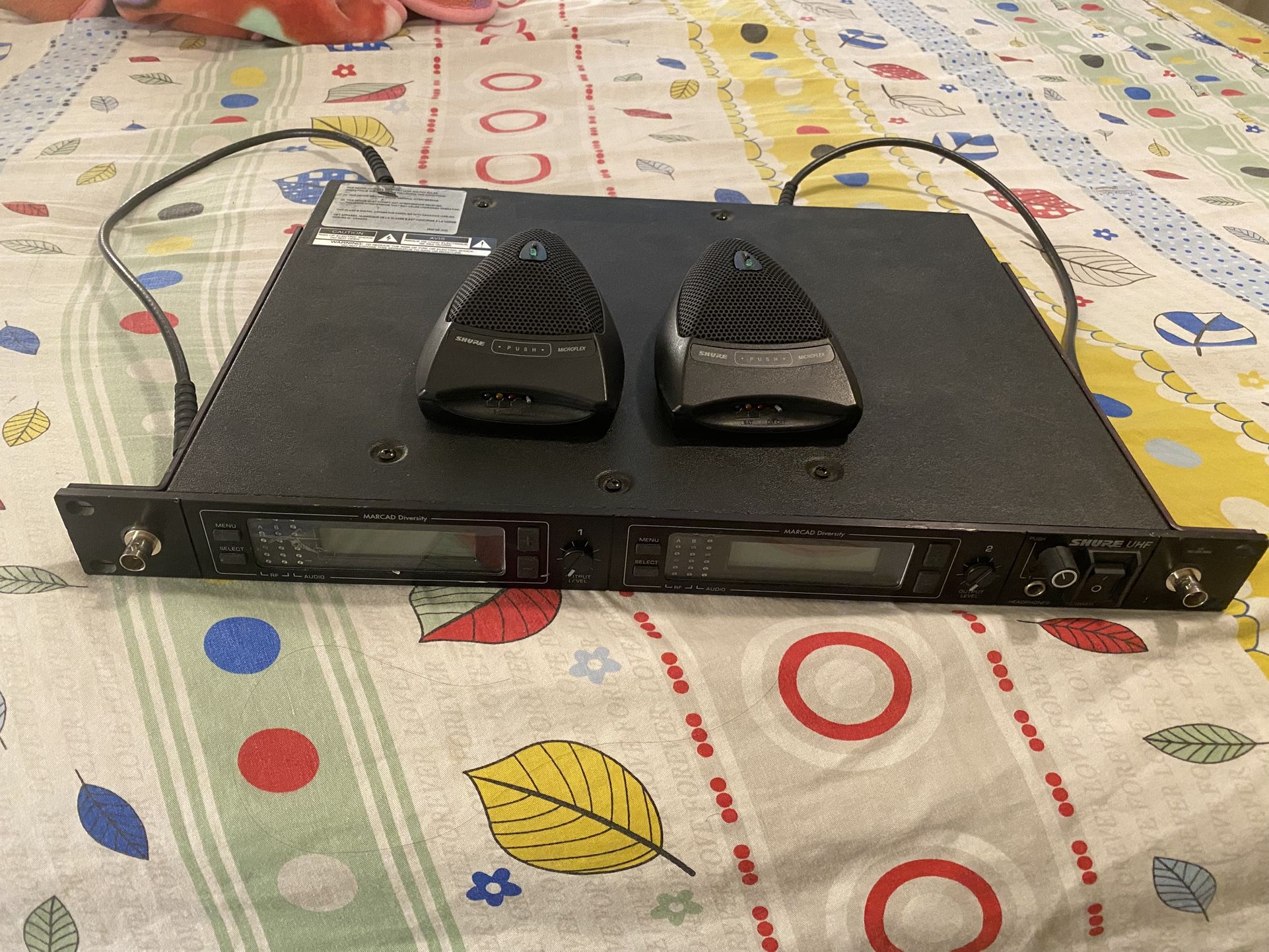 Shure UHF Dual Channel MARCAD Diversity And shure microflex Great Works 