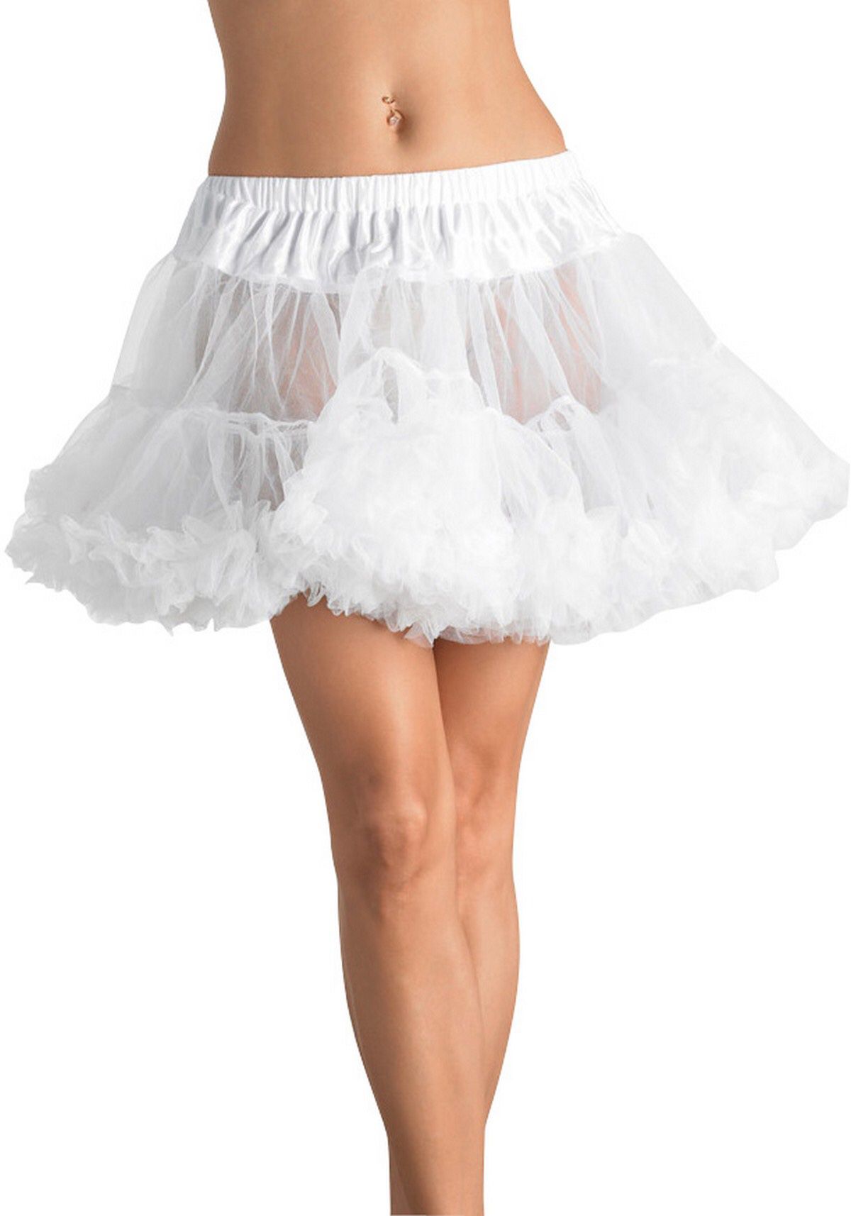 LEG AVENUE White Puffy Tutu Tulle Petticoat