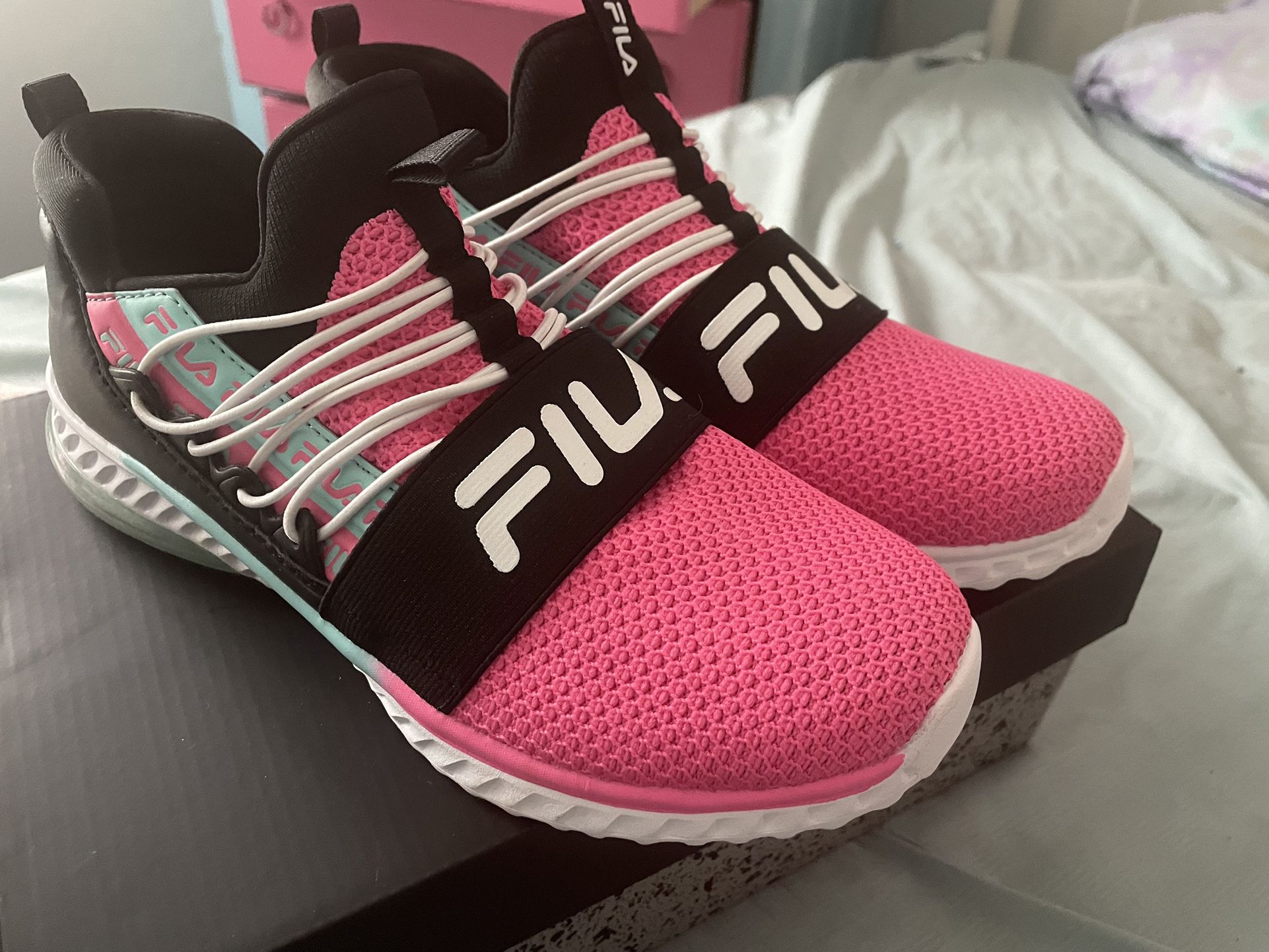 New Black & Pink Sneakers