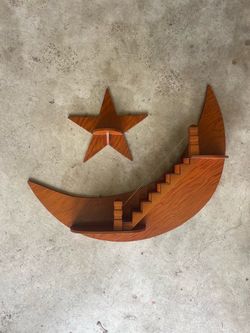 Vintage Crescent Moon Shelf