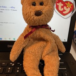 Original curly the bear beanie baby with all errors
