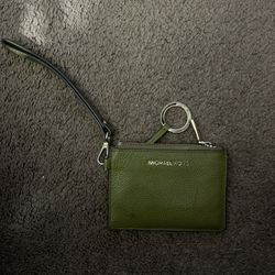 MICHAEL MICHAEL KORS Leather Coin Purse  Army Green 