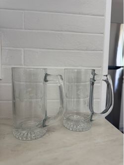 Glass beer mug