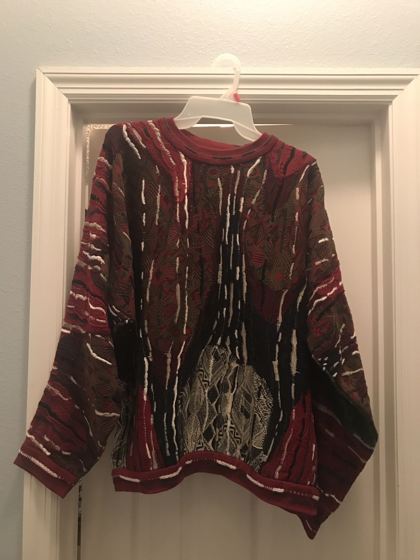 COOGI 100 Mercerised Cotton Australia 90's Mens Sweater RN #74095 Sz L