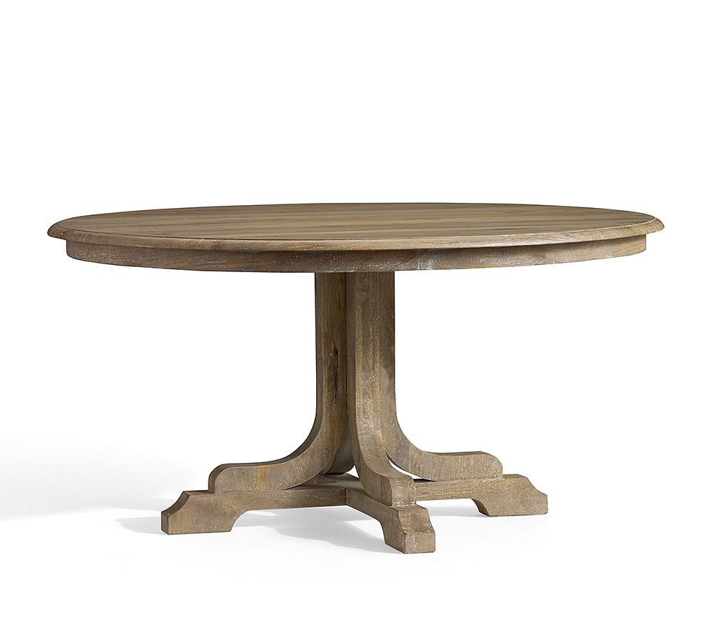 Pottery Barn Linden Round Pedestal Dining Table 60”