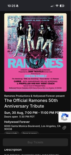 The Official Ramones 50th Anniversary Tribute- Hollywood Forever