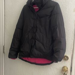 WOMENS BLACK JACKET SIZE X-LARGE PLUS WITH HOODIE