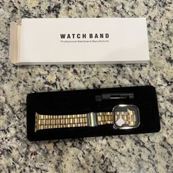 Designed for Apple Watch Band with Cover Case and Tempered Glass Screen Protector