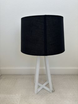 Target Tripod Table Lamp – Black Shade / White Base