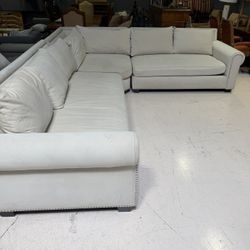 Custom Nailhead Sectional Sofa 