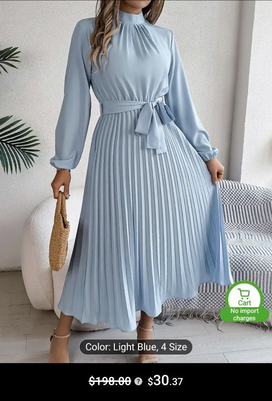 Long Beautiful Blue Women's Dress New SIZE MEDIUM 