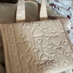 betsey heart pink tote