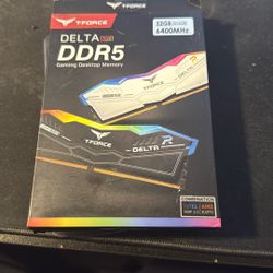 TEAMGROUP T-Force Delta RGB DDR5 32GB Kit (2x16GB) 6400MHz (PC5-51200) CL40 Desktop Memory Module Ram