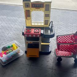 Kitchen With Dishes And Food , Target Shopping Cart