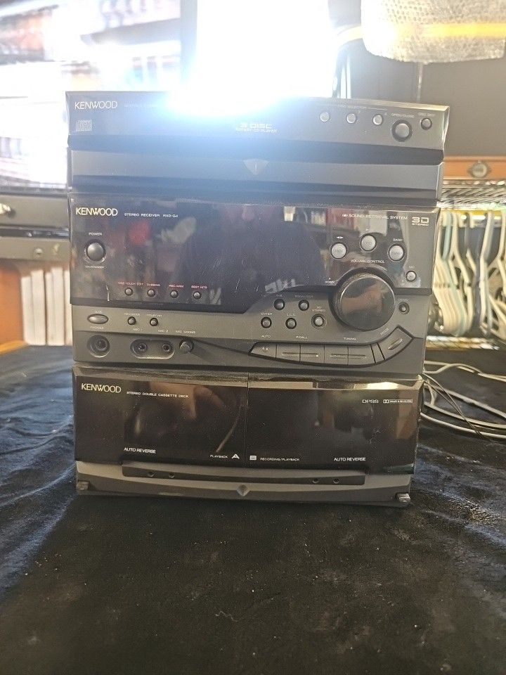 Kenwood Stereo Receiver RXD-G4 3 Disc Cd Changer And Cassette Player W/remote