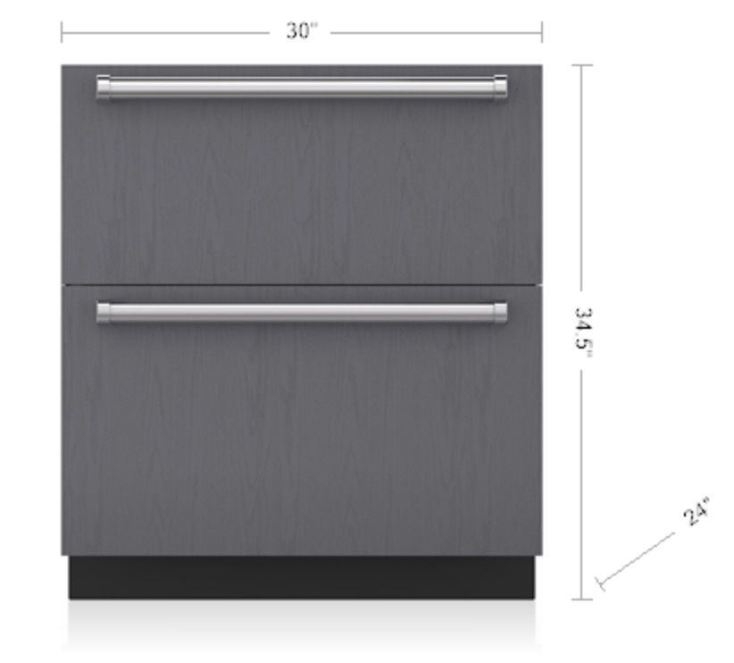 SubZero Refrigerator Freezer Drawers