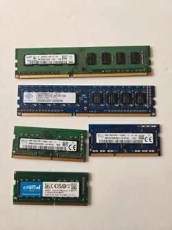 Lot 5x RAM 2x SOdimm DDR4-2400 8gb 26gb total