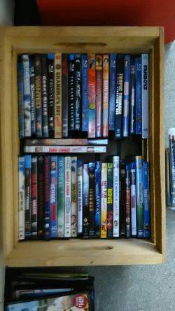 Assorted DVDs and blue rays