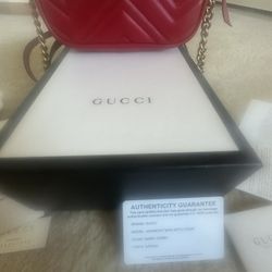 Gucci GG Marmont Small Chevron Shoulder Bag