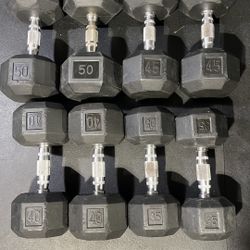RUBBER COATED DUMBBELLS