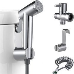 Brand New Handheld Bidet Sprayer Kit for Toilet, for Feminine Wash, Bidet Faucet Cloth Diaper, Baby Wash, Pet Wash or Toilet Cleaning, with Spring Typ