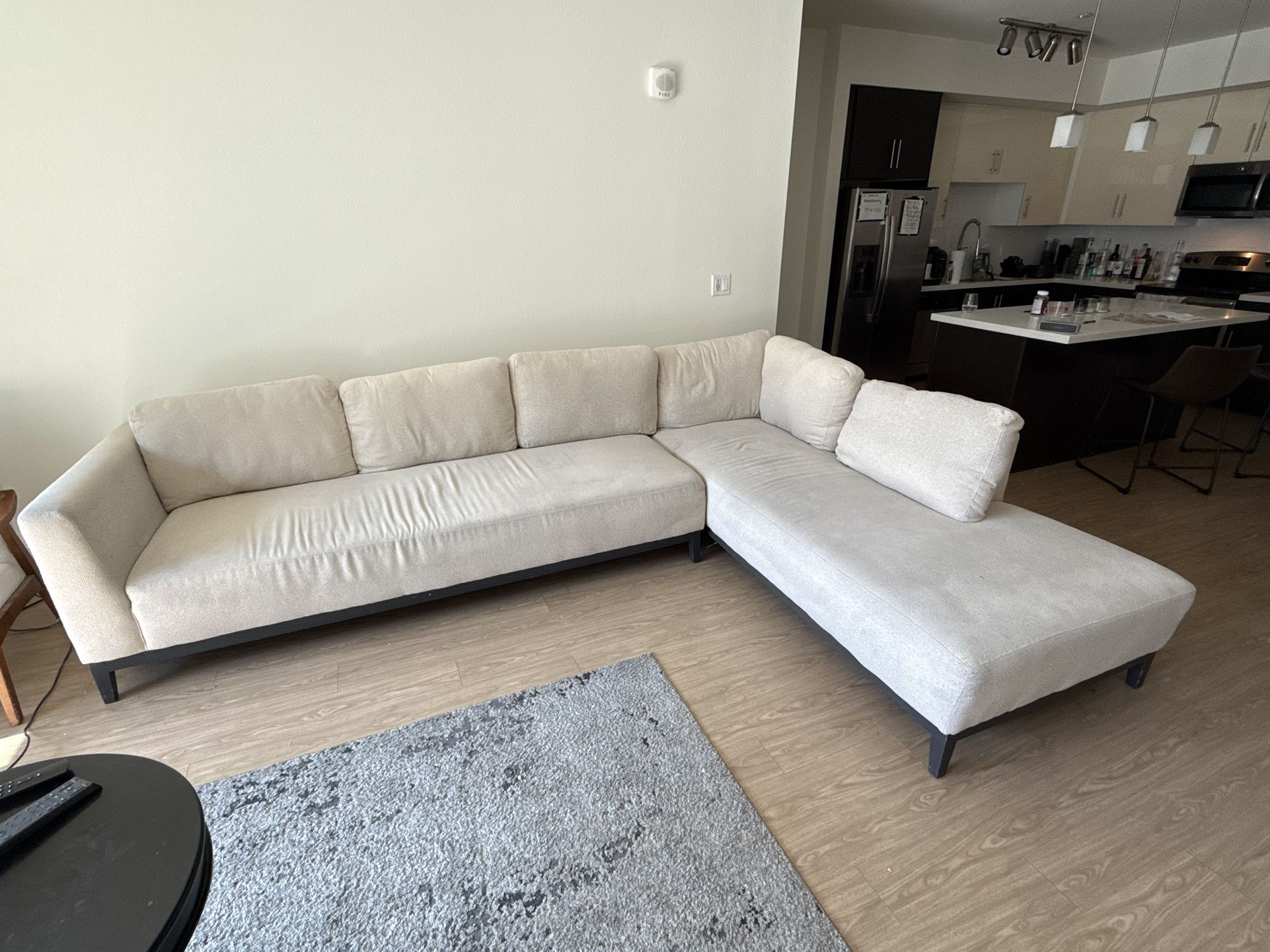 Couch For Sale, Grey/White. Big. Upholstery