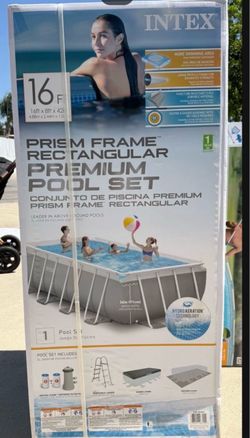 Intex 16ft Prism Frame Rectangular Premium Pool Set