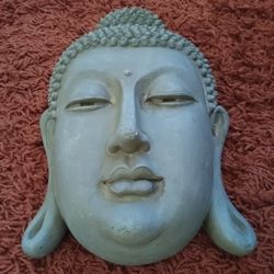 $22 Huge Buddha Wall Decor, 
18"x 10"  It looks like Cement.  It is missing the Hanger on the back