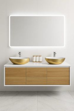 Bathroom vanity floating