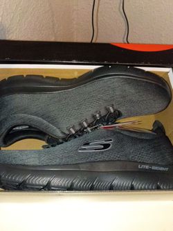 Men's Brand New Slip On Skechers Dark Blue