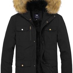 GGleaf Men's Winter coats Removable Hooded Warm Parka Jackets