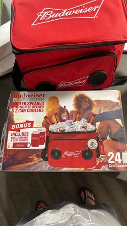 Budweiser cooler with speaker