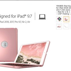 iPad Keyboard Case For Sale In Rosegold( actual iPad Not Included)