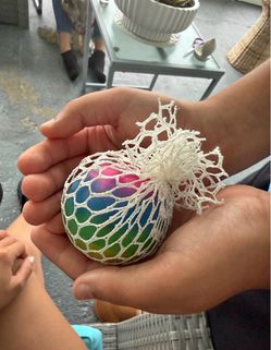 Rainbow Mesh Squeeze Ball - Fidget Toy