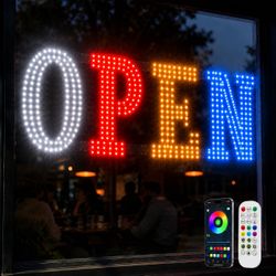 LED Open Sign 48" X 17" App & Remote Control