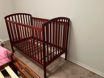 Wood Crib, Convertible Toddler Bed